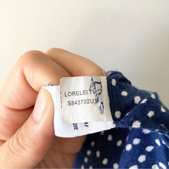 DVF Cotton Silk Polka Geometric Dot Button Up 4 - Picture 8 of 8